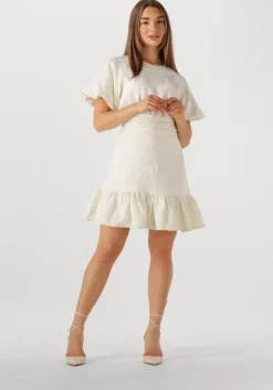 witte neo noir mini jurk sulli jacquard dress