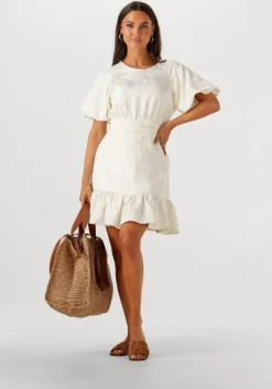 witte neo noir mini jurk sulli jacquard dress