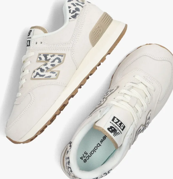 witte new balance lage sneakers wl574 m