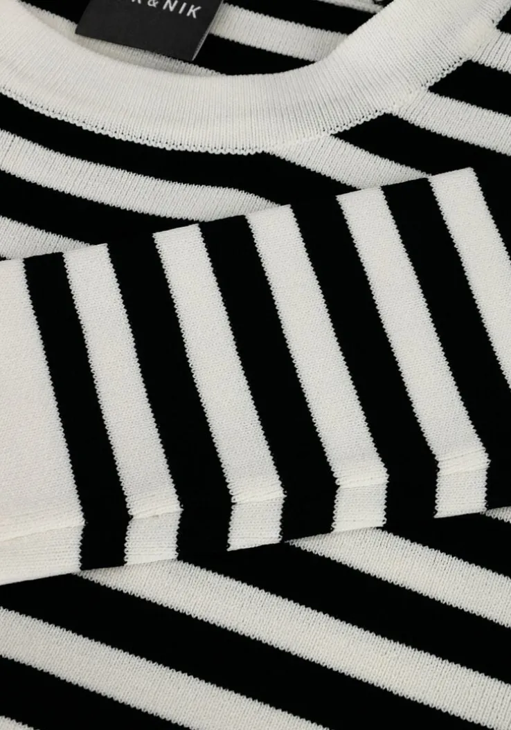 witte nik & nik trui jolie stripe pullover
