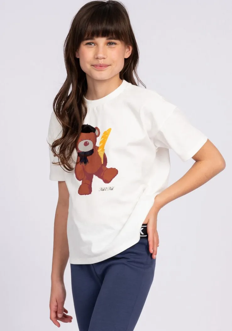 witte nik & nik t-shirt bear t-shirt