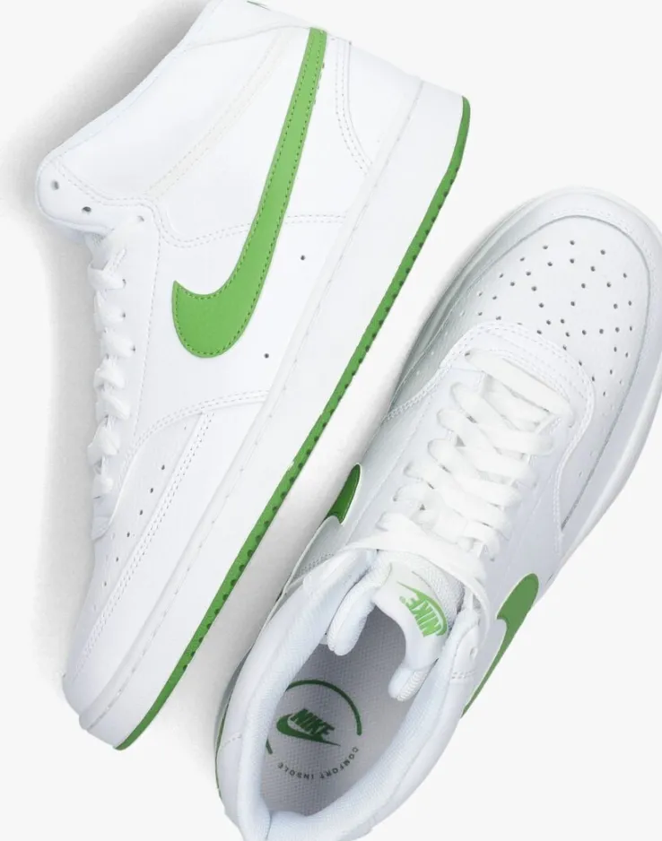 witte nike hoge sneakers court vision mid wmns
