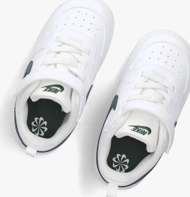 witte nike lage sneakers court borough low recraft (td)