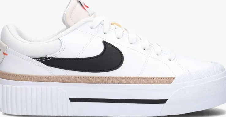 witte nike lage sneakers wmns court legacy lift