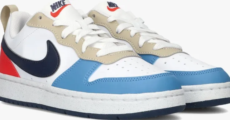 witte nike lage sneakers court borough low recraft