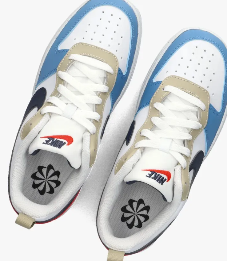 witte nike lage sneakers court borough low recraft