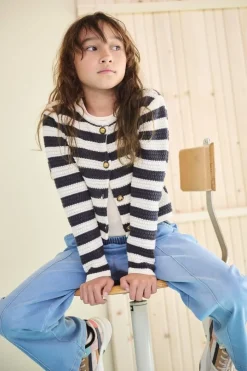 witte nono vest aiko striped cardigan