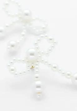 witte notre-v oorbellen earrings bow pearls