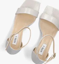 witte notre-v sandalen met hak 86605