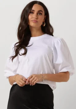 witte notre-v t-shirt nv-dolf puff sleeve top
