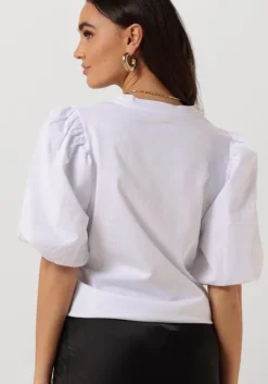 witte notre-v t-shirt nv-dolf puff sleeve top