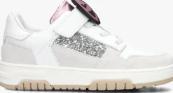 witte nubikk lage sneakers basket court jr g