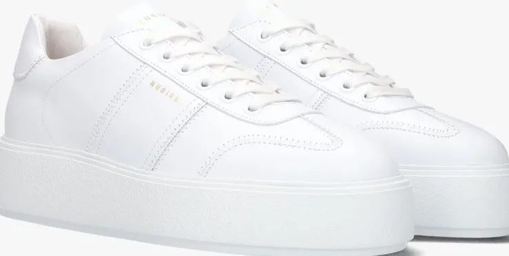 witte nubikk lage sneakers elise wing
