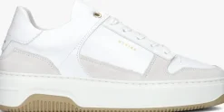 witte nubikk lage sneakers basket court dames