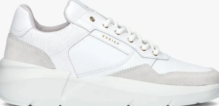 witte nubikk lage sneakers roque road wave