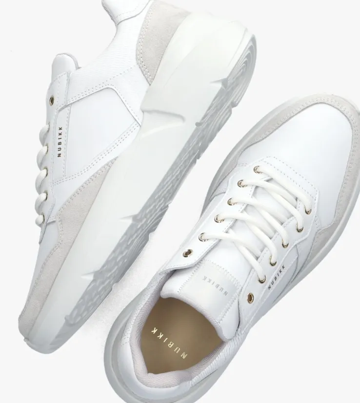 witte nubikk lage sneakers roque road wave
