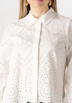 witte object blouses objbitten l/s re shirt