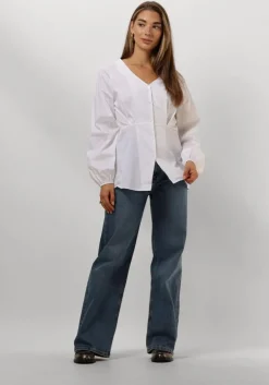 witte object blouses objtutta sculpture fit ls shirt d div