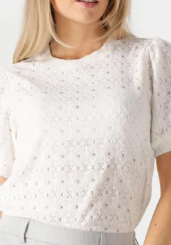 witte object t-shirt objlaila s/s re top