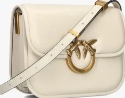 witte pinko schoudertas love box bag