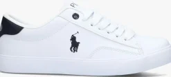 witte polo ralph lauren lage sneakers theron iv