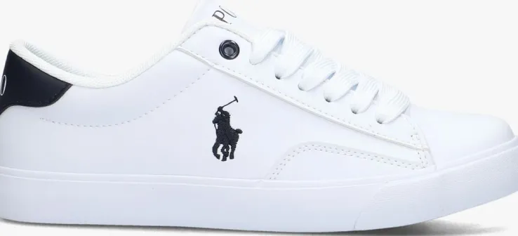 witte polo ralph lauren lage sneakers theron iv