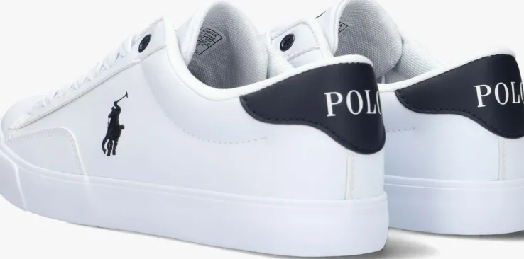 witte polo ralph lauren lage sneakers theron iv