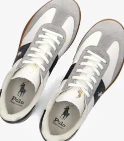 witte polo ralph lauren lage sneakers heritage aera pp low top lace