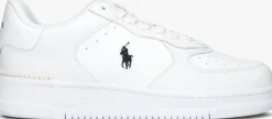 witte polo ralph lauren lage sneakers masters court low top