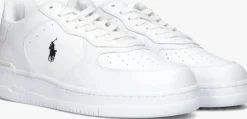 witte polo ralph lauren lage sneakers masters court low top