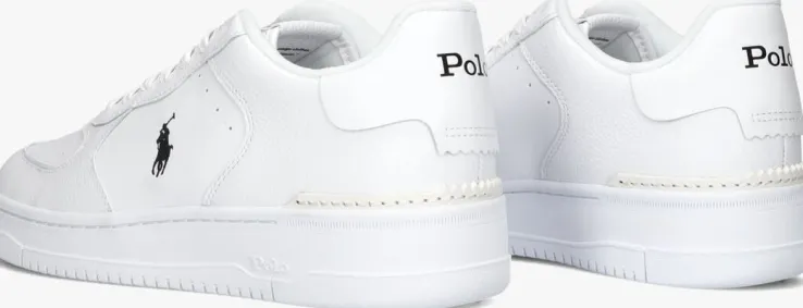 witte polo ralph lauren lage sneakers masters court low top