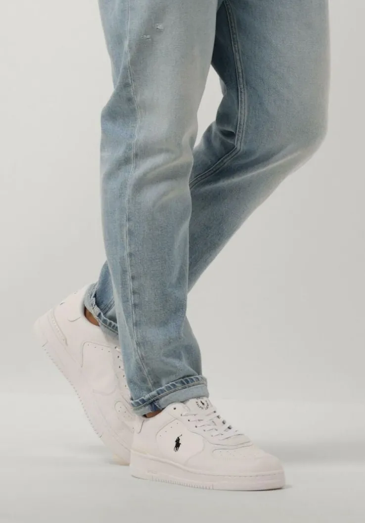 witte polo ralph lauren lage sneakers masters court low top