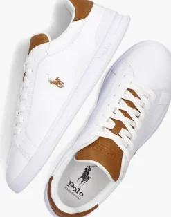 witte polo ralph lauren lage sneakers hrt court ii