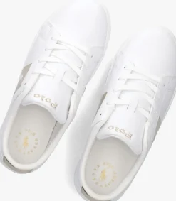 witte polo ralph lauren lage sneakers frazier