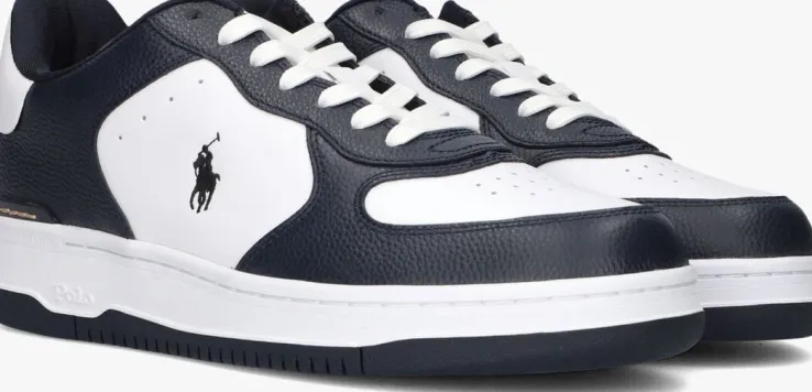 witte polo ralph lauren lage sneakers mastercourt