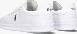 witte polo ralph lauren lage sneakers hrt aera pp low top lace