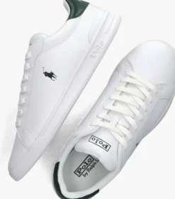 witte polo ralph lauren lage sneakers hrt court ii