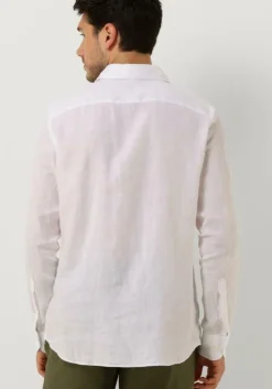 witte profuomo casual overhemd shirt x-cutaway sc linnen