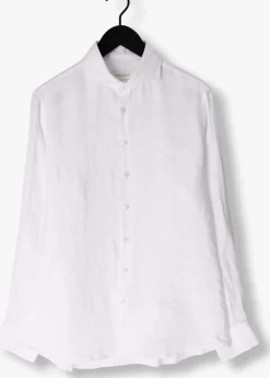 witte profuomo casual overhemd shirt x-cutaway sc linnen