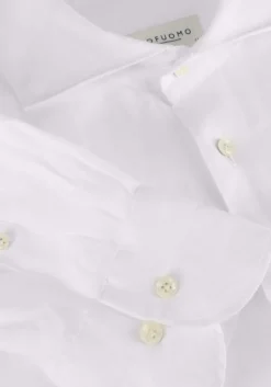 witte profuomo casual overhemd shirt x-cutaway sc linnen