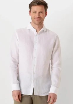 witte profuomo klassiek overhemd shirt x-cutaway linen