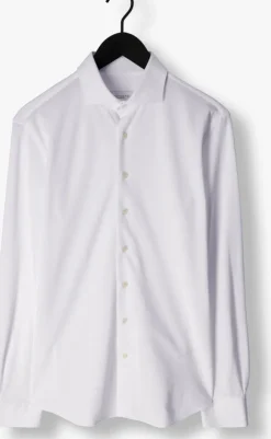 witte profuomo klassiek overhemd knitted shirt