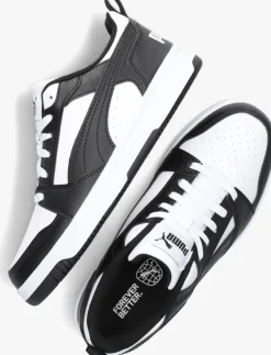 witte puma lage sneakers rebound v6 lo jr