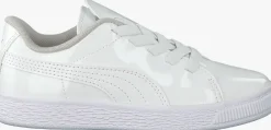 witte puma lage sneakers basket crush patent ac