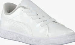 witte puma lage sneakers basket crush patent ac