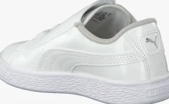 witte puma lage sneakers basket crush patent ac