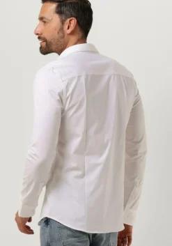 witte pure path casual overhemd jersey basis shirt
