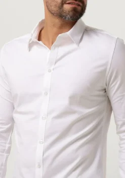 witte pure path casual overhemd jersey basis shirt