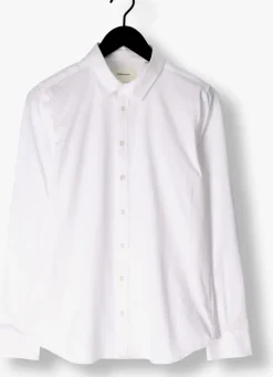 witte pure path casual overhemd jersey basis shirt