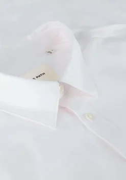 witte pure path casual overhemd jersey basis shirt